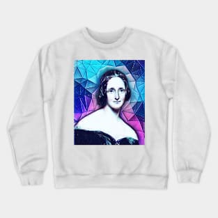 Mary Shelley Snowy Portrait | Mary Shelly Black artwork 6 Crewneck Sweatshirt